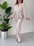 2024 New Central And East Asia Folds Are Loose And Comfortable Solid Color Small Fresh Suit