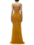 Summer Vietnamese Niche Brand Sexy Sling Design Three-Dimensional Spikes Elastic Mesh To Close Waist Dress