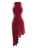 Bag Hip Babes 2025 Summer New Round Collar Gradient Prints Under The Pendulum Dress Woman