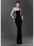 Heavy Industry Black Band Banding Long Skirt Famous Dress High-End Luxury Niche High-End Evening Dress
