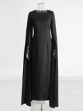 Temperament Famous Style Dress 2025 Spring Round Collar Long Sleeve Open High-End Dress Women's Clothing