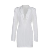 Jaced Deep V Suit Ass Short Dress Girl Temperament Sexy Hottie Dress DJPT