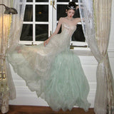 Evening Dress 2025 Summer New Banquet Bust Heavy Industry Sexy Host Birthday Adult Lisen Dress HZ0628