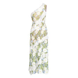 Idyllic Dress 2025 Summer New Sleeveless Water-Sowed Flower Embroidery Splicing Mesh Dress