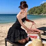 Holiday Style Bra Dress Embroidered Hem Moistle Short A-Dress Girl