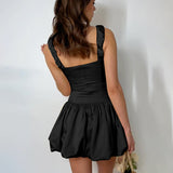 French Fashion Fluffy Dress 2025 Summer New Sling Skirt DJPT