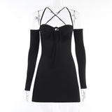 Sling Sexy Boobs Strapped With Hollow Dress Summer Fashion Babes Short Dress Girl DJPT