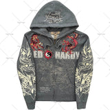 2025 New Direct Selling Retro Gothic Hop Long-Sleeved 3D Sweaty Loose Hooded Sport DJPT
