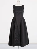 Elegant Style Dress 2025 Summer New Fashion Round Neckless Sleeveless Sexy Back To The Waist Long Dress