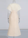Temperament Elegant Style Dress Dress 2025 New V-Neck Three-Dimensional Flower Dress Women's Summer High Sense
