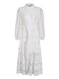 Court Dress 2025 Summer New Fashion Collar Lantern Sleeve Embroidered Dress Dress Woman
