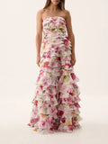 French Style Braid Dress 2025 New Female Summer Ears Folded Splicing Lotus Leaves Side Swing Dress