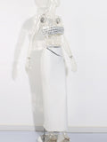 Babes Dress Suit Woman 2025 Spring New Heavy Industry Diamond Tsets Tsets Bursts Tosed Skirt