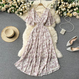 Vacation Dress Summer 2025 New Sexy V To Receive Long-Lost Lanky Chopped Beach Skirt DJPT