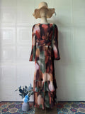 2025 New Fashion Temperament Long-Sleeved Round Collar Loose Design Dress Dress Dress Dress Woman