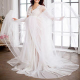 Spring And Summer Pregnant Women Swing Lace Mesh Dress Dress Maternity