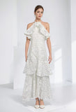 Model 2025 Summer New Sexy Tight Dress Body Body To Collect Waist Hollow Long Dress Woman