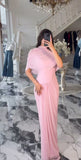 Spring And Summer Skin Retro Shawl Folding Feeling Straight Dress LX0139