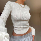 2025 Summer OL T-Shirt Collage Long Sleeve Round-Necked Women's T-Shirt Agent DJPT