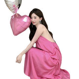 Bare Back Hanging Neck Sling Dress Women's Spring Summer Tea Break French Sexy Travel Holiday Dress