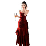 Summer New Lotus Leaf Side Hanging Dress Birthday Party Dress Dress Holiday Beach Dress