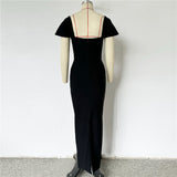 New Temperament Elegant Diamond Tender Tender Dress Party Party Party Dress