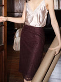 Zhao Sanguan Sexy Lace V Collar Thin Inside Cloth Plus Half-Body Dress Suit