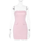 Braid Waist Slimming Thin Ass Short Dress 2025 Professional Style Dress Dress Woman DJPT
