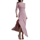 Women's Clothing Autumn 2024 New Fashion Sexy Slim Slim Open Skirt Hottie Dress