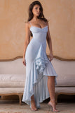 Style Sexy New Slings Solid V-Neck High-Ball Net Repair Medium Long Dress HZ0628