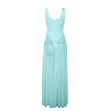 Autumn 2025 New Sexy Dress Famous Style Temperament Holiday Body Mesh Dress A Swing Dress DJPT