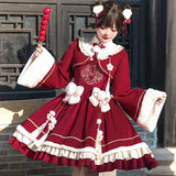 Year Lolita Women Sling Skirt Draped Daily Cute Lolita Sweet Dress 6985