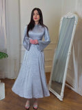 2024 Gentle Wind With Ribbon Print Lady Style Dress Dress