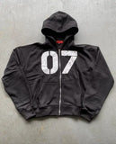 Trend Street Loose Sweatwear Suit Men And Women's Hip-Hop Sports Zipper Hoodie Trousers Set DJPT