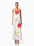Large Flower Three-Dimensional Decoration Splicing 2025 New Solid Color Sling Skirt Loose Dress