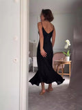 Summer Women's New French Sexy V-Necked Suspension Dress