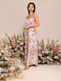 2024 New Garden Style Comfortable Fashion Flower Sling Dress
