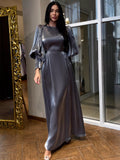 Lantern Sleeve Long-Sleeved Vertinands In Autumn And Tying Dresses For Women