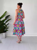 Fashion Colorful Printed Holiday Casual Dress For Summer 2024