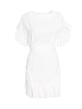 Trend Style Dress 2025 Spring New Petal Sleeves With Irregular Short Skirts