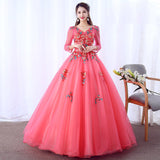 Yarn Performance Dress Women's Long-Sleeved Student Art College Evening Dress Vocal Fluffy Dress Thin Annual Meeting