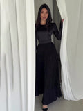 2024 New Folding Waist Thin Long Sleeves Big Set Of Famous Dress