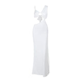 Spring 2025 New Fashion Style Sexy Irregular Shoulder Belts Empty Dress Woman DJPT