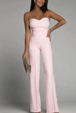 And Summer New Women's New Sexy Body Repair Bra Straight Jumpsuit DJPT