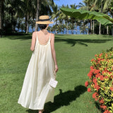Seaside Holiday Dress Women's New Sexy Dew In The Summer With Thin Slings Long Skirts