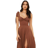 Dress French Holiday Dress Bareback Sexy Chiffon Dress Dress