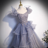 Beauty Solo Vocal Art Dress Female Folk Song Singing Performance Dress Host Princess High Sense
