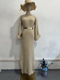 And Winter Knitting Jacket New Fashion Style V-Neck Long Repair Dress