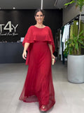 New Burst Women's Large-Size Shawl With Sleeve Dress Comfortable Casual Dress
