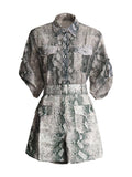 Suit Women 2025 Summer New Mid-Sleeve Pocket Top High Waist High Sense Two-Piece Women